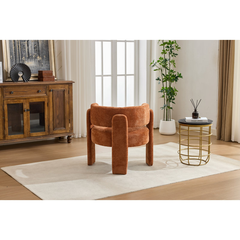 Fauteuil d'appoint moderne, fauteuil de salle à manger en tissu Boucle