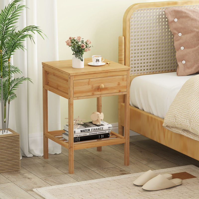 40cm W Manufactured Wood Bedside Table
