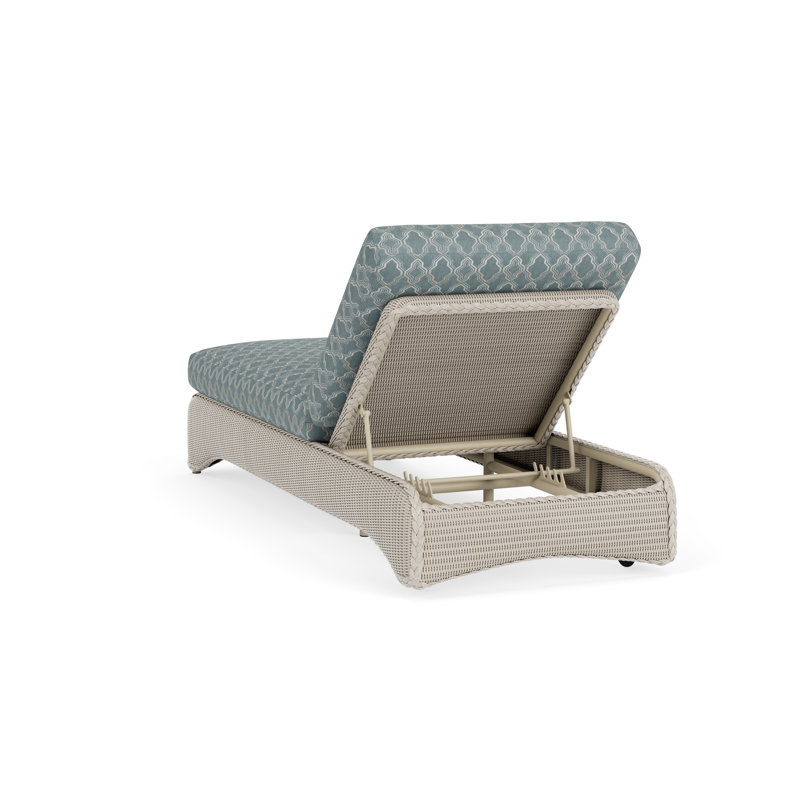 Loom Outdoor Chaise Lounge, Luna Mist, Linen