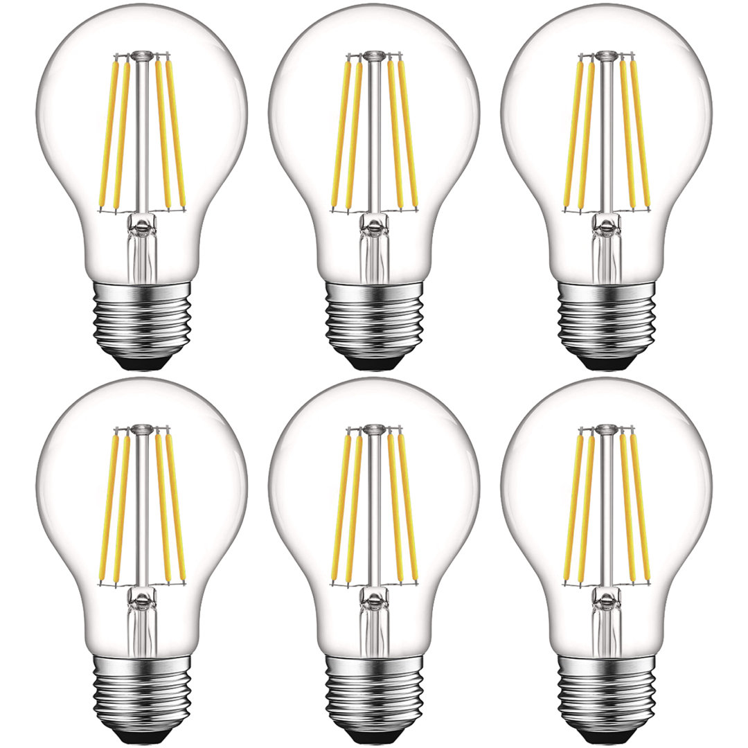 8 Watt (60 Watt Equivalent), Edison A19 LED, Dimmable Light Bulb, E26/Medium (Standard) Base Luxrite