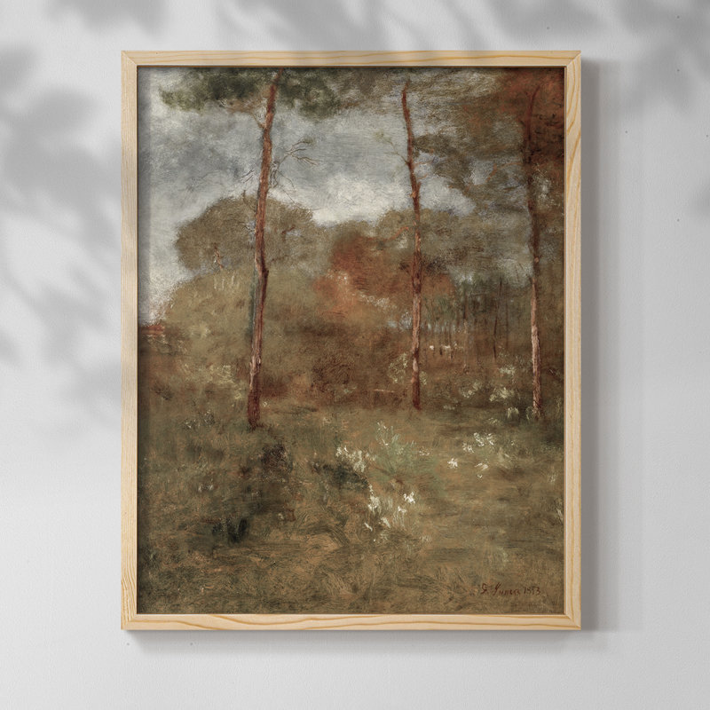 Paysage rétro CLXVII - impression encadrée, Naturel, H 14 po x l 11 po