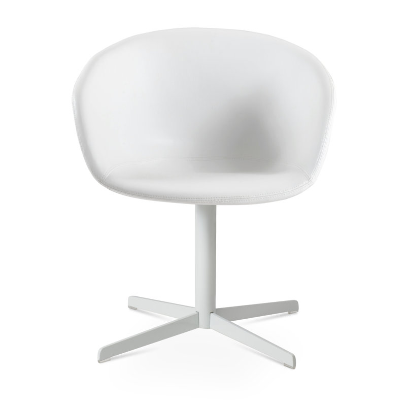 Chaise de salle à manger Tribeca, Blanc / Blanc, Blanc / Blanc