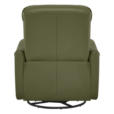 Santo 33" Genuine Leather Swivel Power Recliner