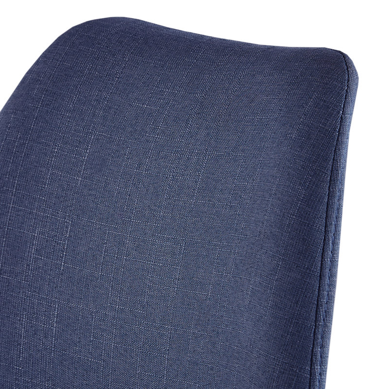 Clarkson 18'' H Linen Upholstered Beech Side Chair, Twilight Blue