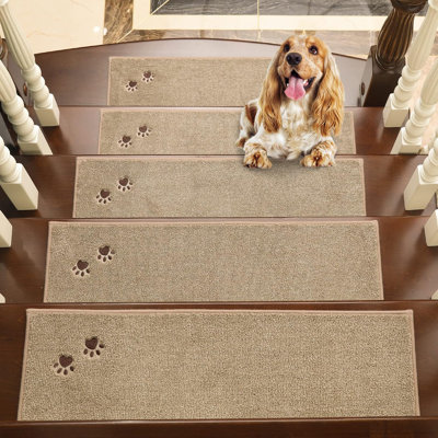 Stair Treads for Wooden Steps 28inX9in, Non Slip Carpet Stair Treads Indoor Stair Runners Machine Washable