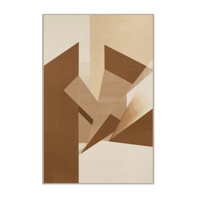 Tapis beige moelleux moelleux et moderne de couleur unie Barclay, 8x10