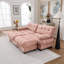 U Shaped Sectional Couches For Living Room,Modular Sectional Sofa Cloud Couch With Ottoman, Deep Seat Loveseat Comfy Advanced Flannelette Oversized Sofa, Modern Couch With Round Armrests 4 Pillows-132237889-132237890