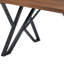 Table de salle à manger industrielle en noyer chic avec supports en métal