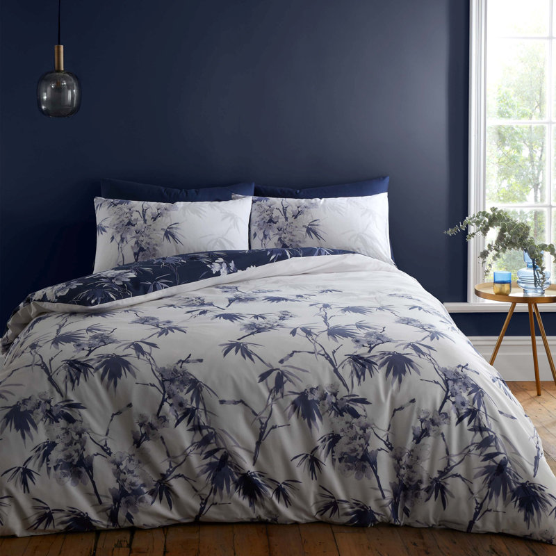 Kyoto Leaf Duvet Cover Set With Pillowcases, Double - 2 Standard Pillowcases