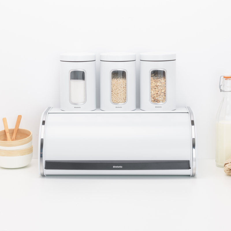 Brabantia Roll Top Bread Bin, White