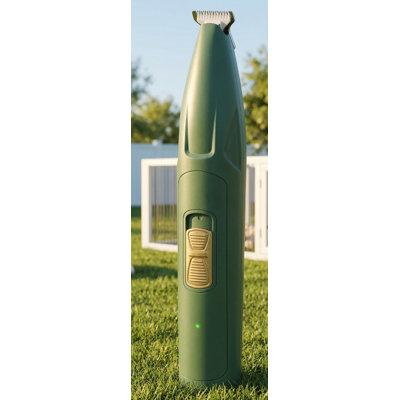 Cordless Low-Noise Dog Paw Trimmer, 2 Speeds, Rechargeable Small Pet Hair Clipper for Paws, Eyes, Ears, Face & Rump, Green