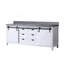 Meuble-lavabo double blanc 84 po X P 22 po D, avec comptoir en quartz gris
