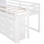 Lit mezzanine simple blanc avec armoire en bois massif, armoire et tablette pour la chambre à coucher-829514076