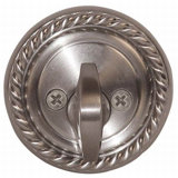Rope Single Sided Deadbolt Pewter Finish