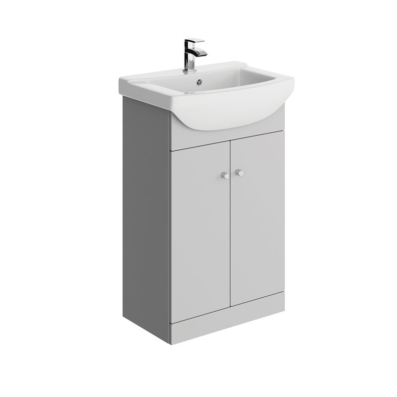 Ikoma 550mm Free-standing Single Vanity Unit, Light Grey