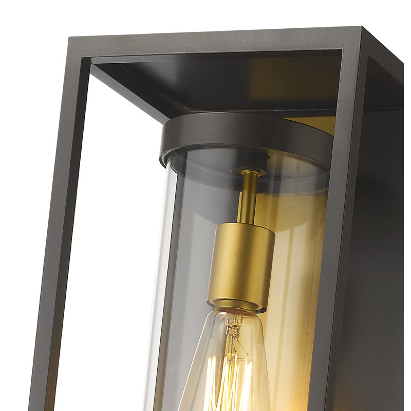 Belote Wall Light, Bronze/Brass, 13" H x 8" W x 6.25" D