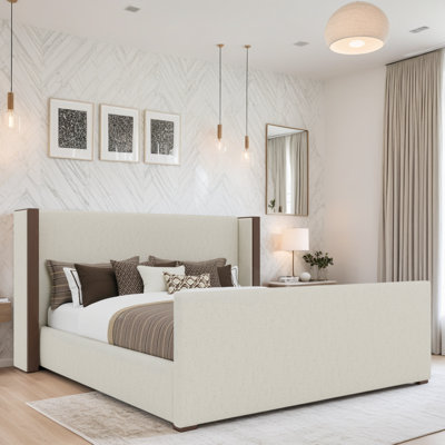 Irenne Luxe Footboard Low Upholstered Bed