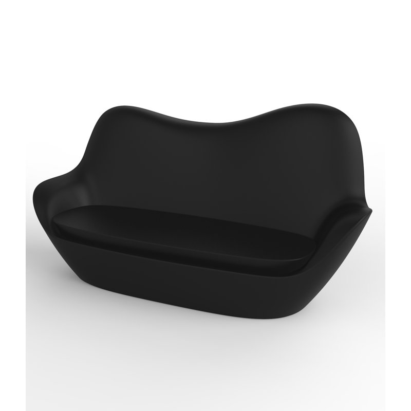 Sabinas -  Resin Sofa - Lacquered, Black