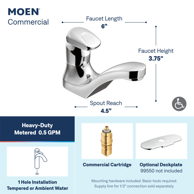 M-Press Single Hole Bathroom Faucet