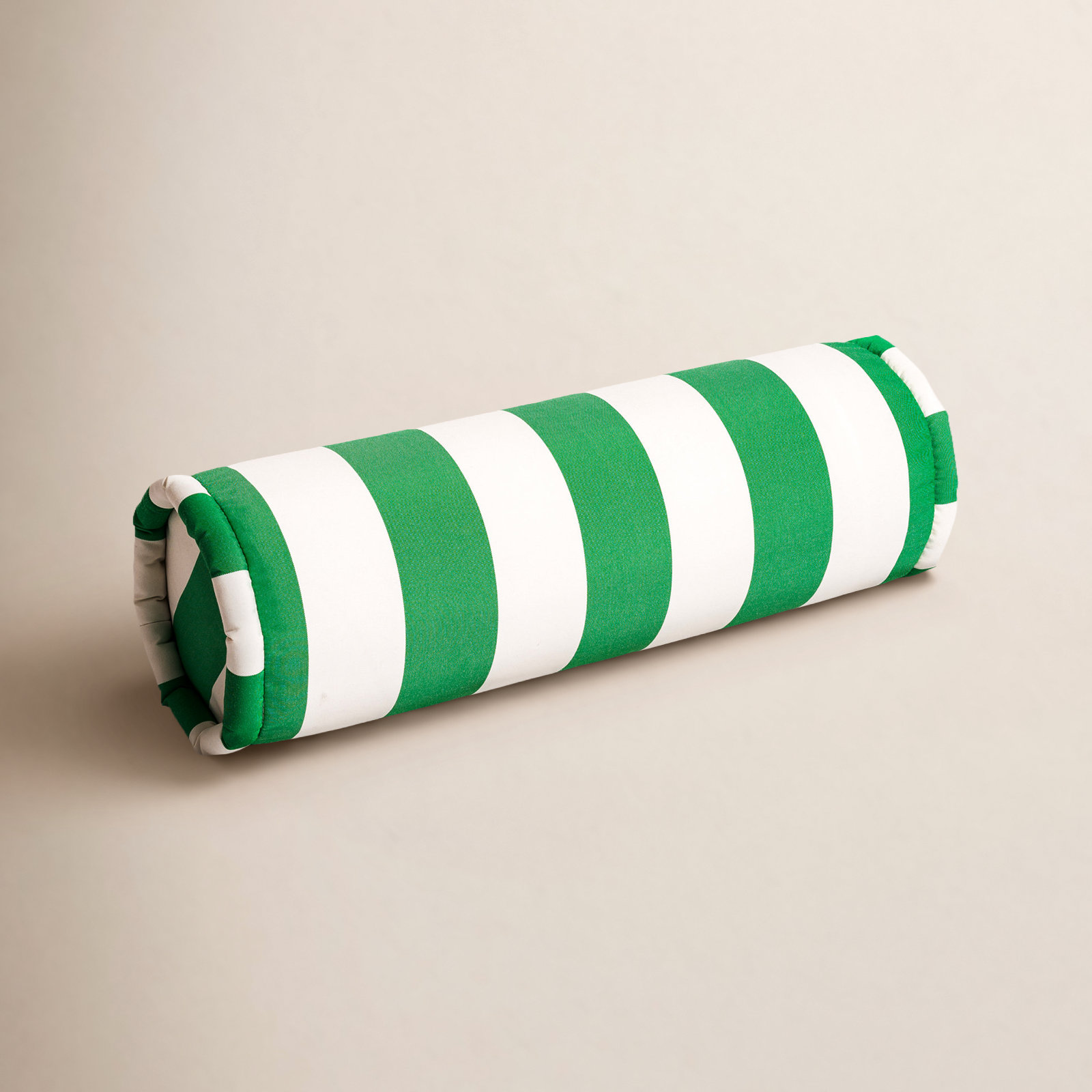 Crew Le 22" x 7" Pillow, Green Striped