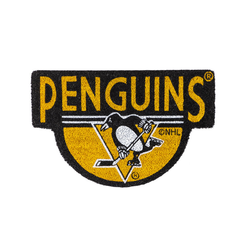 Tapis de bienvenue d'extérieur en fibre de coco NFL, Penguins