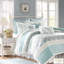 Literie 9 pièces en coton King - Style shabby chic avec détails et imprimés, 2 taies d'oreiller, housse de couette, taies d'oreiller carrées élégantes, 3 coussins décoratifs.