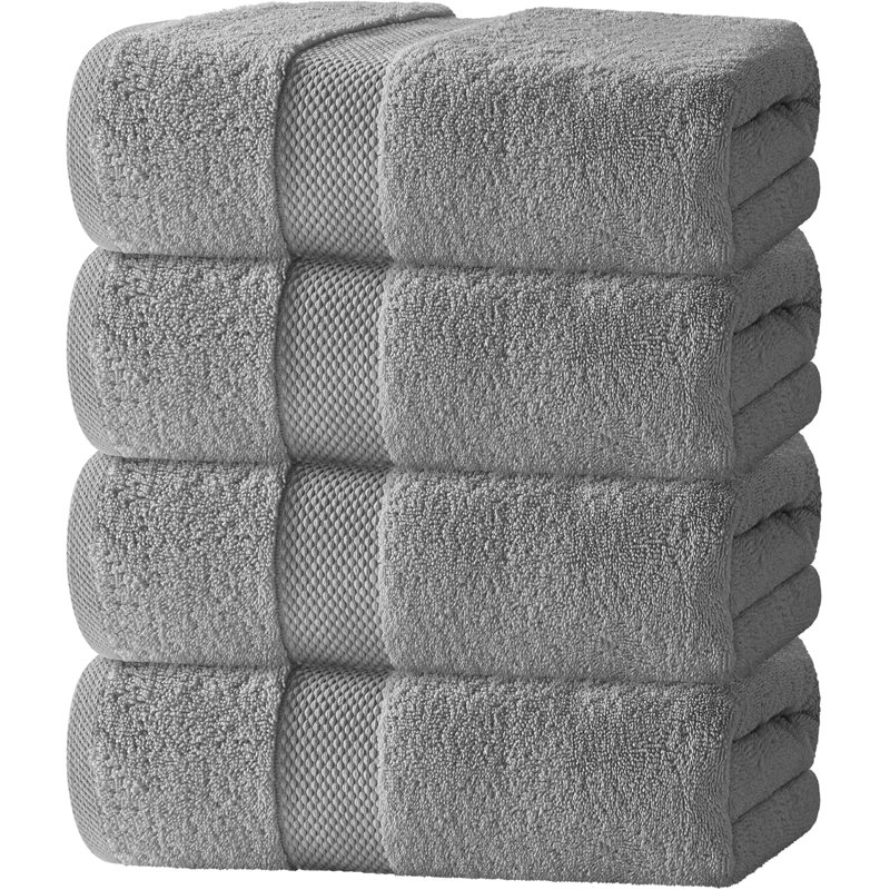 100% Cotton Bath Towel, Light Grey