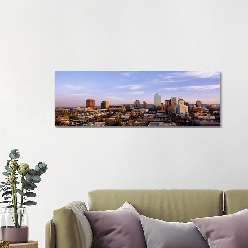 Downtown Skyline, Phoenix, Arizona, Maricopa County, USA 1 Piece Wrapped Canvas Panoramic Wall Art