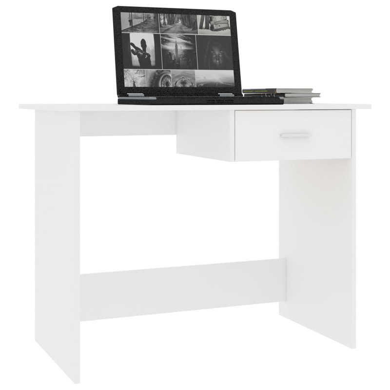 Desk Computer Desk Home Office Desk Workstation Table Engineered Wood, White