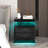 Ivy Bronx Led Nightstand Set Of 2 With 2 Storage Drawers Adjustable Light Mode Remote Control