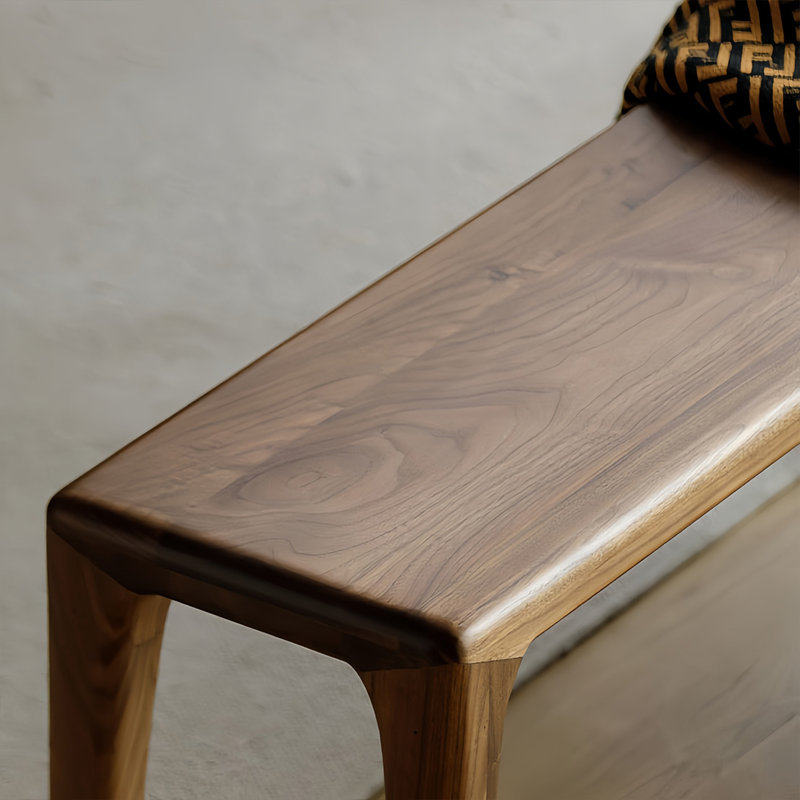 Banc en bois massif fabriqué à la main de qualité FAS, H 17,71 po x l 62,99 po x P 12,59 po