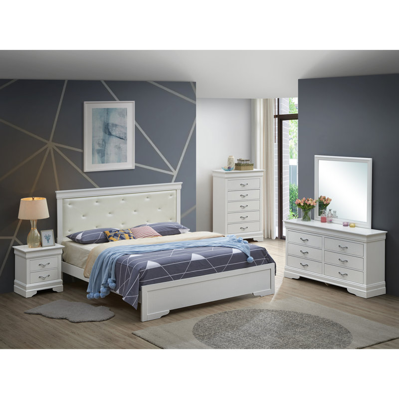 Lit transitionnel sophistiqué, Argent argent, Lit double