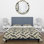 Ensemble de housse de couette beige et gris Midcentury Maze III - Midcentury