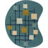 Beige/Jaune/Bleu Sarcelle