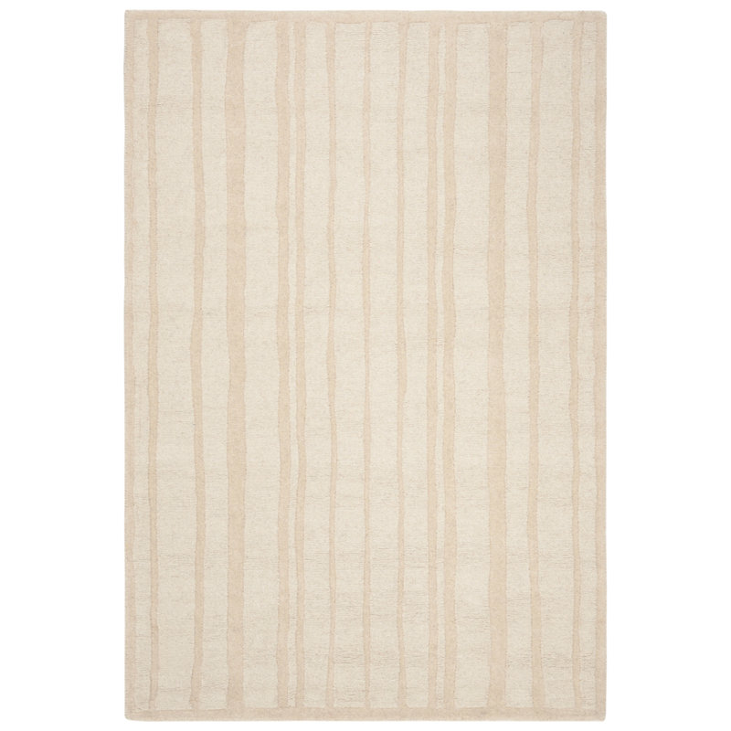 Martha Stewart Hand Tufted Wool Striped Rug, Rectangle 9' x 12'
