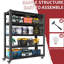 Étagère robuste en métal robuste à 47 niveaux de 47,2 po avec roulettes, capacité de 2 000 lb, convient au rangement de bureau de garde-manger H 72 po mobile, 400 lb par tablette, conception personnalisable, garages idéaux-121158825