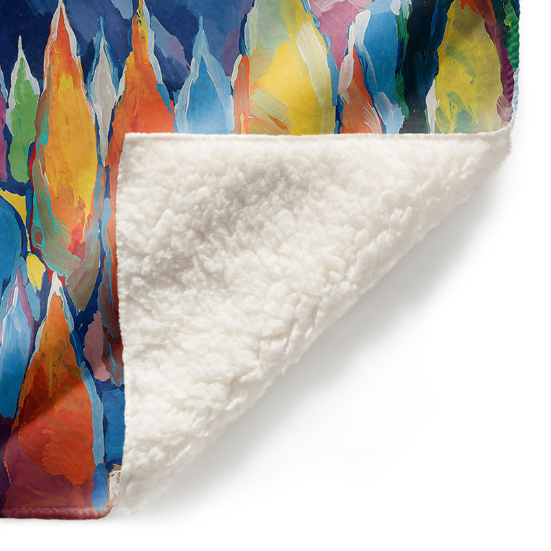 Couverture en sherpa doux stream of solitude, l 51 po x L 60 po