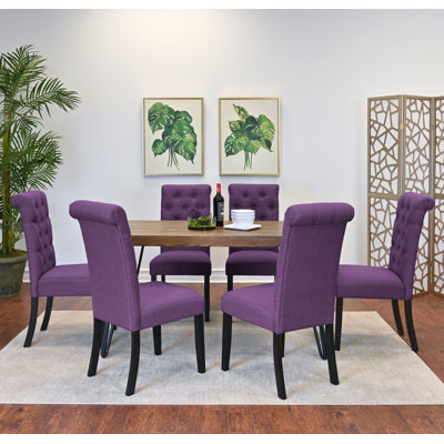 Ensemble de salle à manger 7 pièces, table à manger en épingle à cheveux avec 6 chaises, 4 options de couleurs