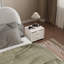 Table de chevet beige 16,93 pouces avec 2 tiroirs