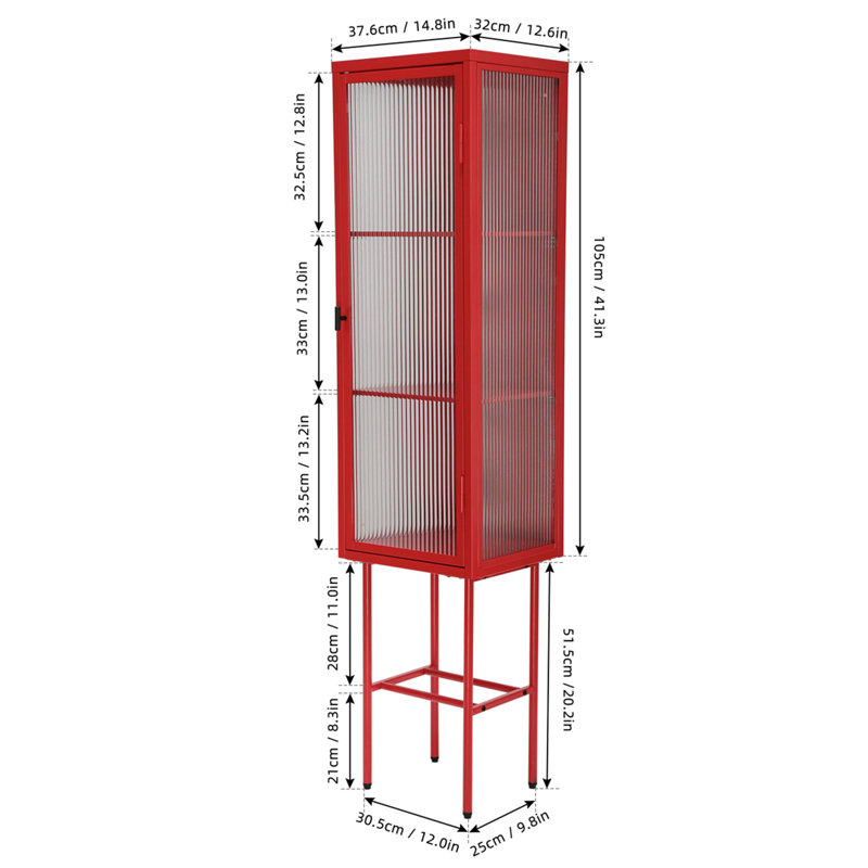 14.8'' Console Table, Red
