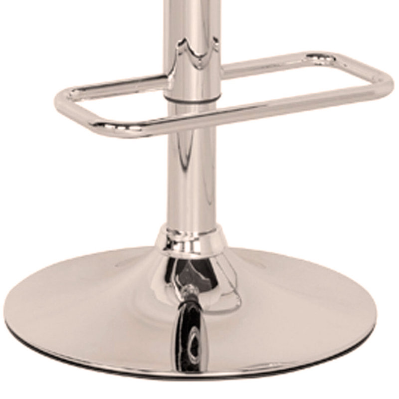 Tabouret pivotant gris et chrome