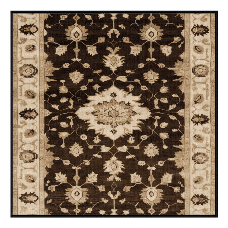 Machine Washable Overdyed Black Area Rug