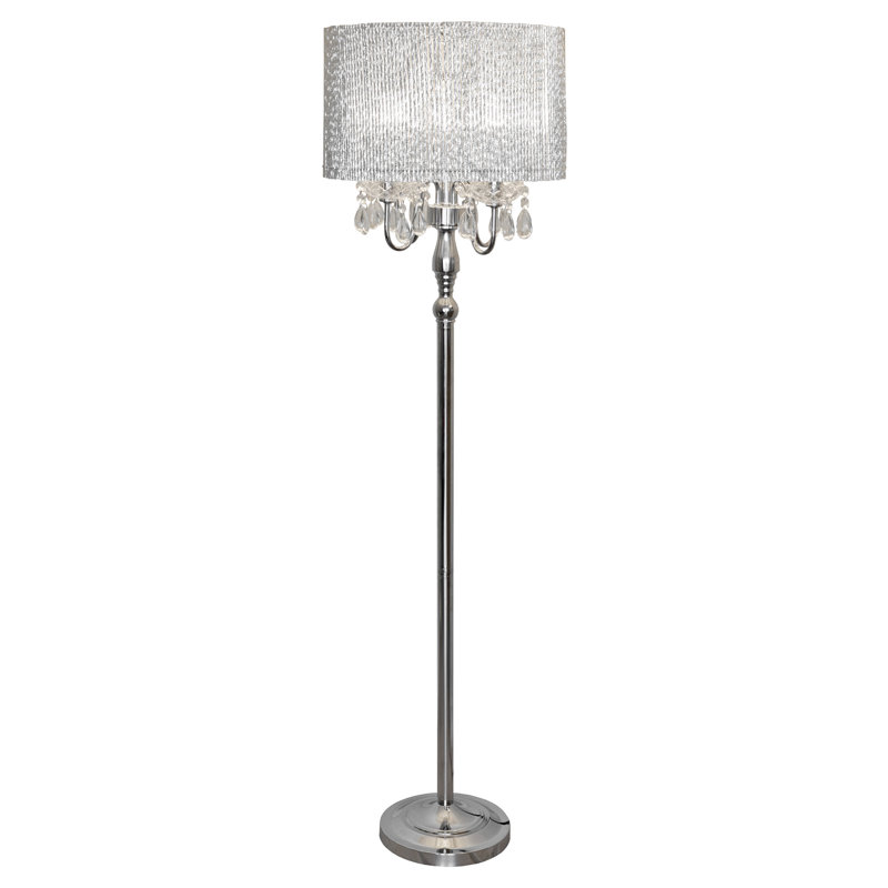 155cm Chrome Traditional Floor Lamp