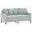 vidaXL 2-seater Sofa Light Grey Velvet (100% polyester), Metal, Textilene-521748078-521748075