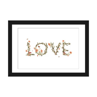 « love », art textuel sur toile