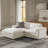 Cioffi 88"W Oversized 3 Piece Down Blend Modular Cloud Sleeper Sofa with Removable Cushion Cover-1921306210