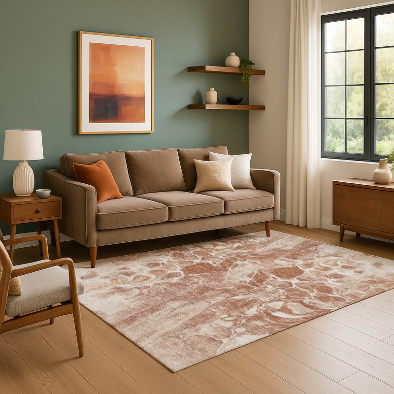 Premium Machine Washable Mayfield AMF1936 Abstract Rug, Rectangle 2'6" x 3'10"