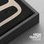«Mid Mid Century Shape Black Abstract Geometric Neutral», reproduction d'art encadrée-100707491-100707494