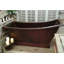 67" Hammered Copper Canoa Single Slipper Bathtub