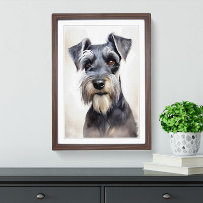 Schnauzer Informel No.3 - Single Picture Frame Print on Wood